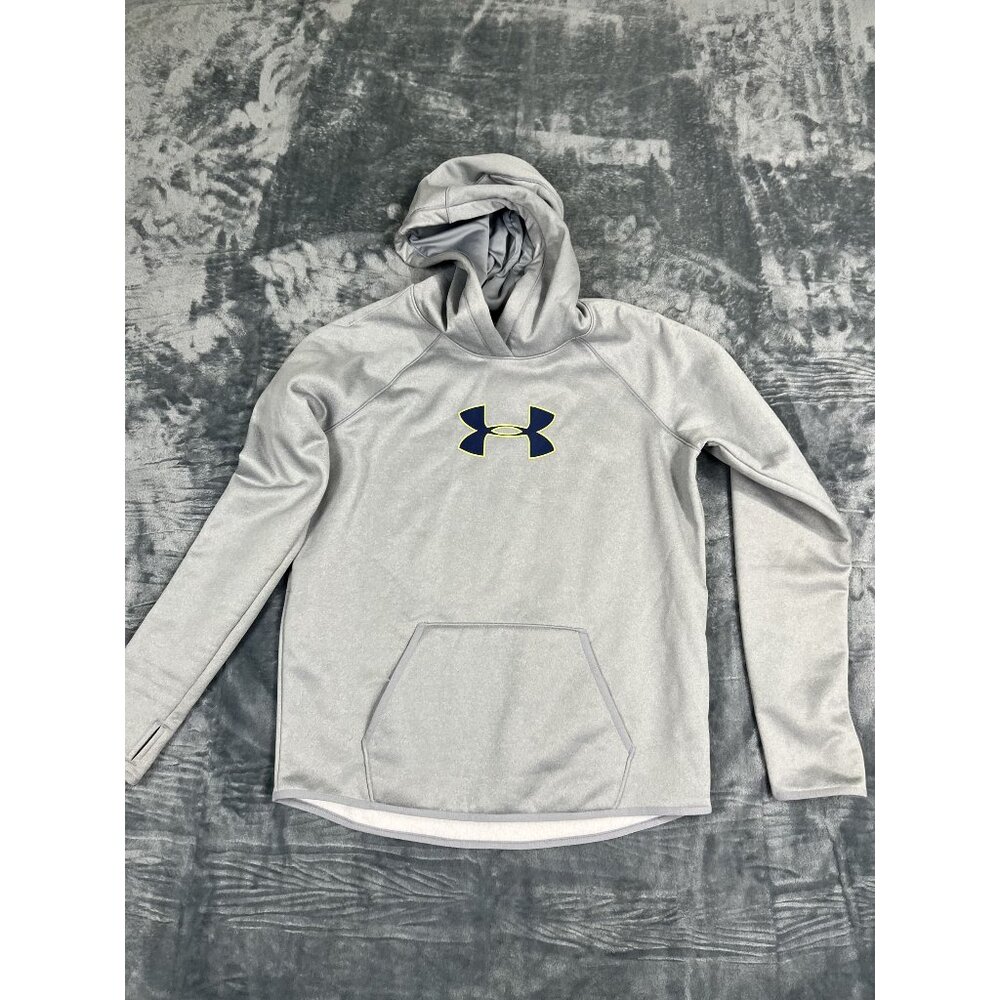 Under Armour Mens ColdGear Storm Hoodie Medium Loose Fit Grey